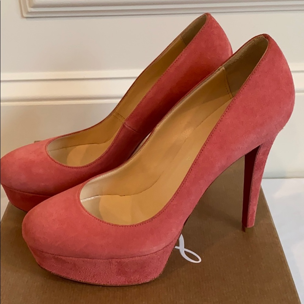 New Louboutin Bianca 120 cameo rose suede - Picture 5 of 5